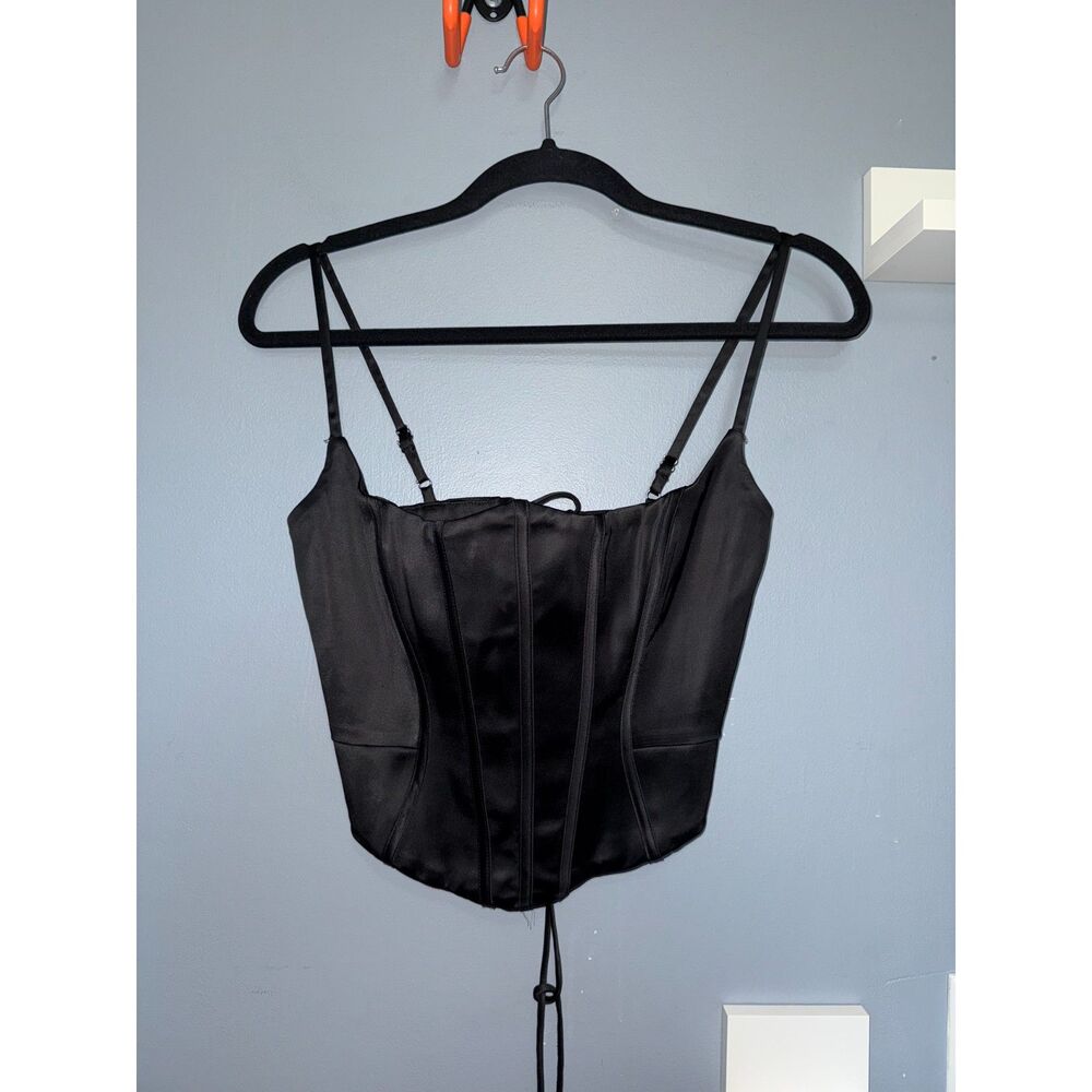 Oh Polly Satin Corset Top W/Lace-Up Back | Size US 4 | Festival, Whimsigoth